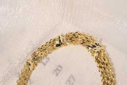 Multistrand Cross Station Bracelet — Gold — edited real product photo