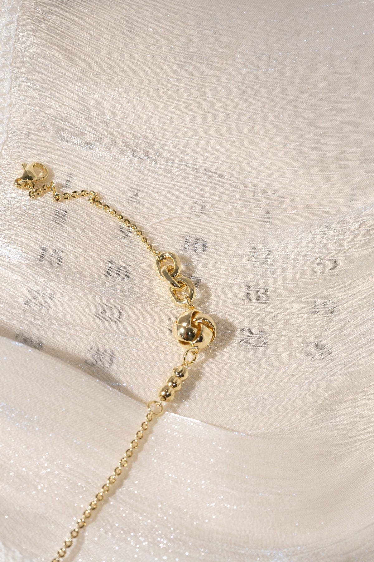 Knot Chain Bracelet — Gold — edited real product photo