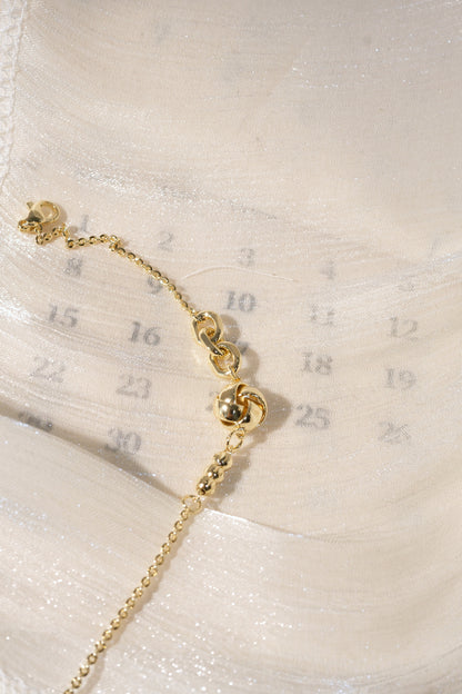 Knot Chain Bracelet — Gold — edited real product photo