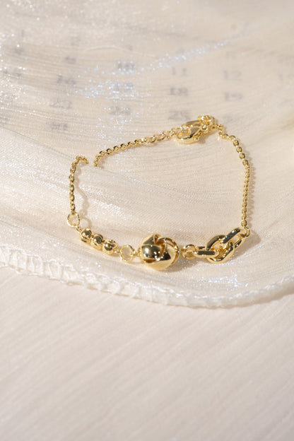 Knot Chain Bracelet — Gold — edited real product photo