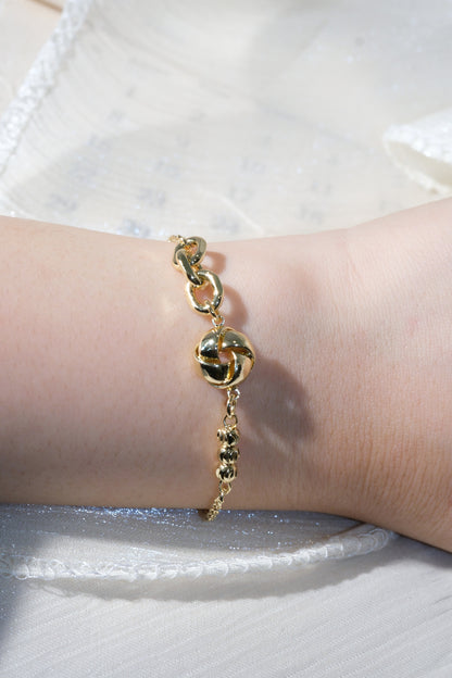 Knot Chain Bracelet — Gold — edited real product photo