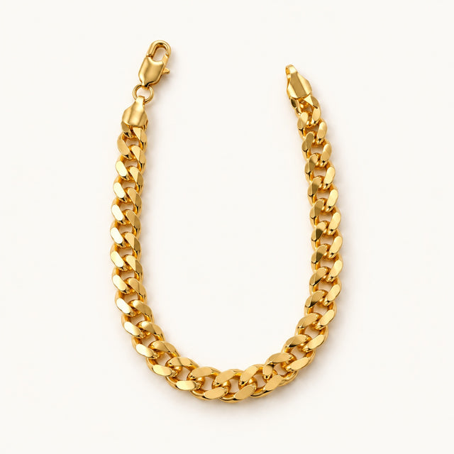 Rounded Curb Bracelet — Gold