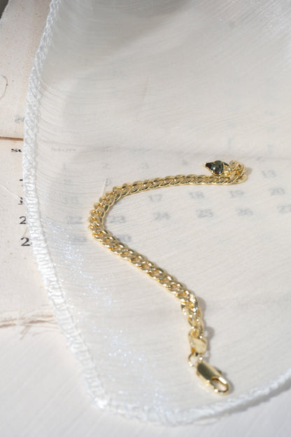 Textured Curb Bracelet — Gold — edited real product photo