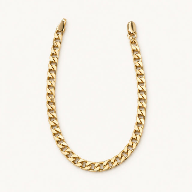 Slim Curb Chain Bracelet — Gold