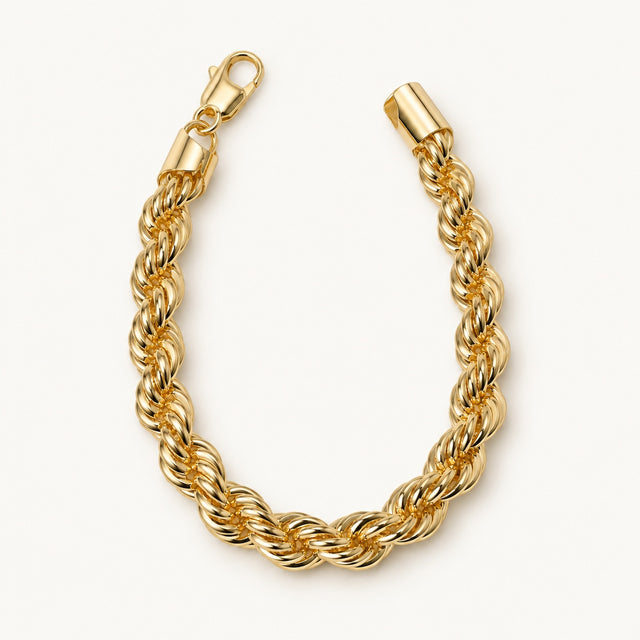 Twisted Rope Bracelet — Gold