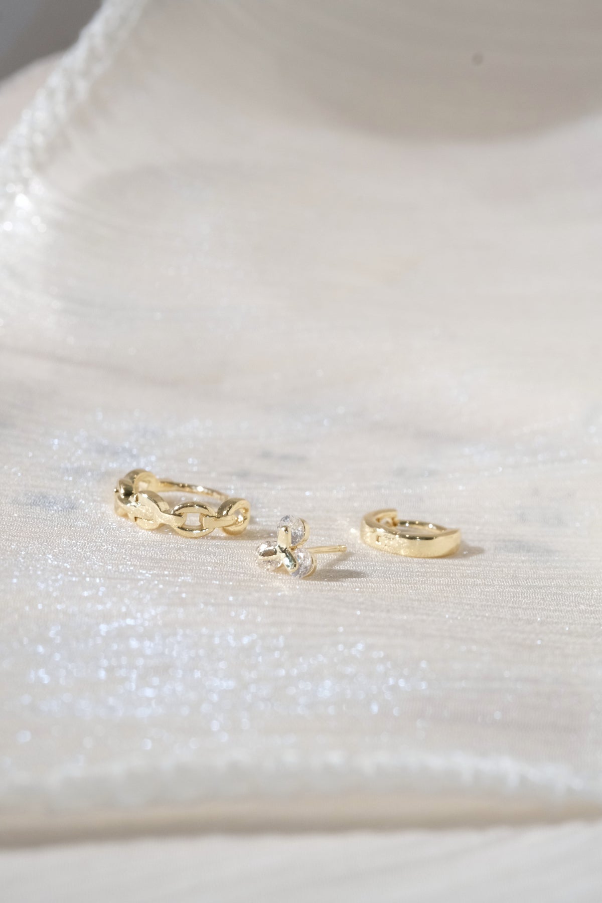 Butterfly Ear Stack — Gold — edited real product photo