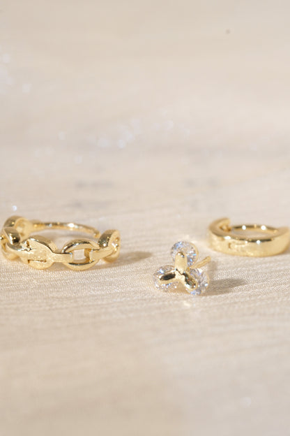 Butterfly Ear Stack — Gold — edited real product photo