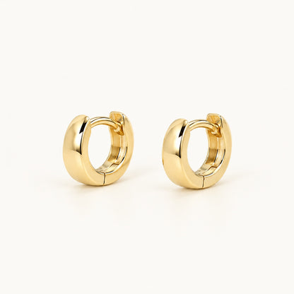Everyday Polished Hoops — Gold — white background