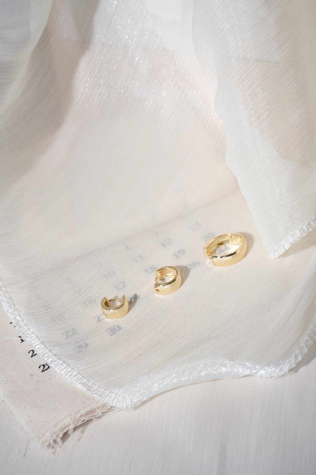 Everyday Polished Hoops — Gold — edited real product photo