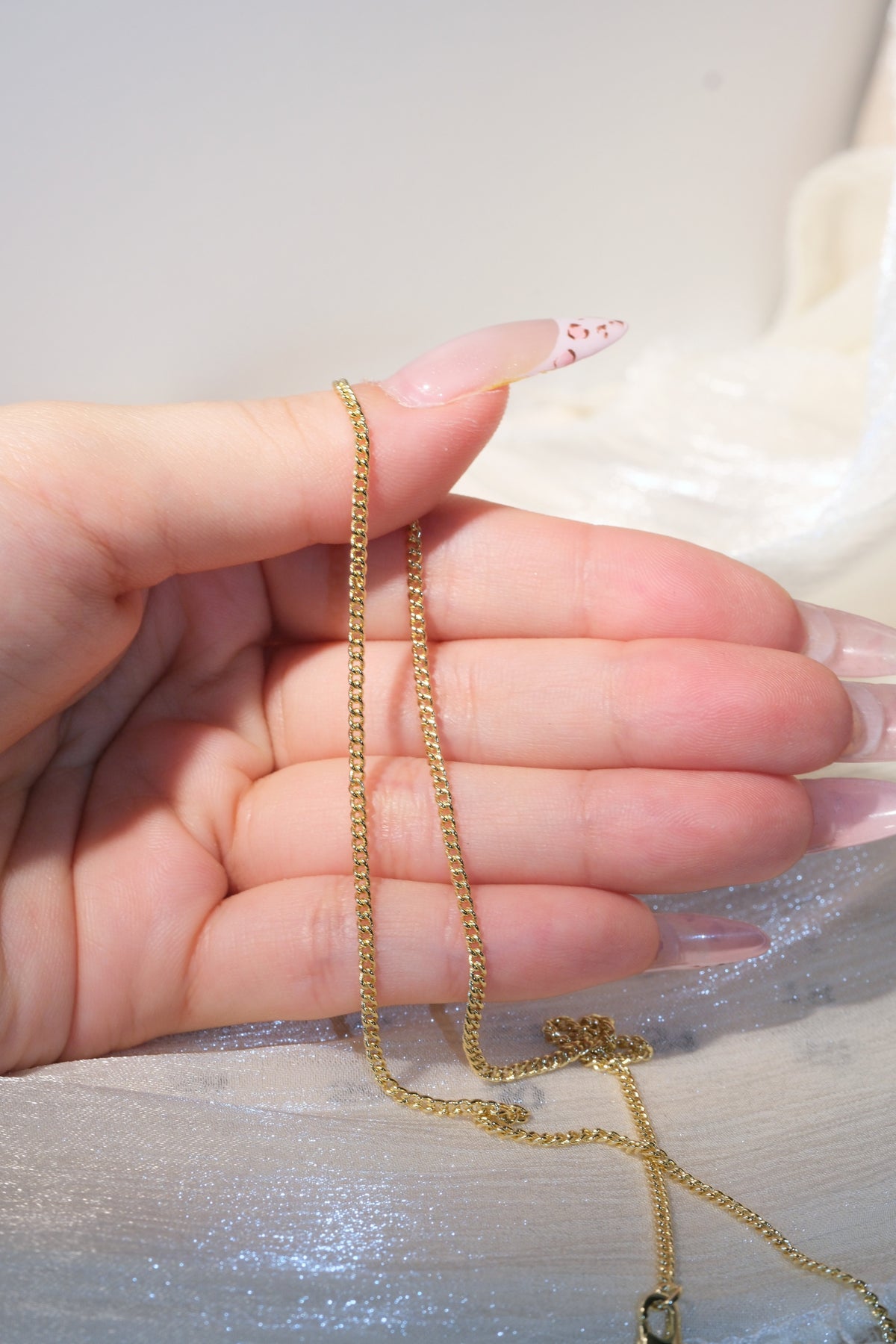 Curb Chain — Gold — edited real-life photo