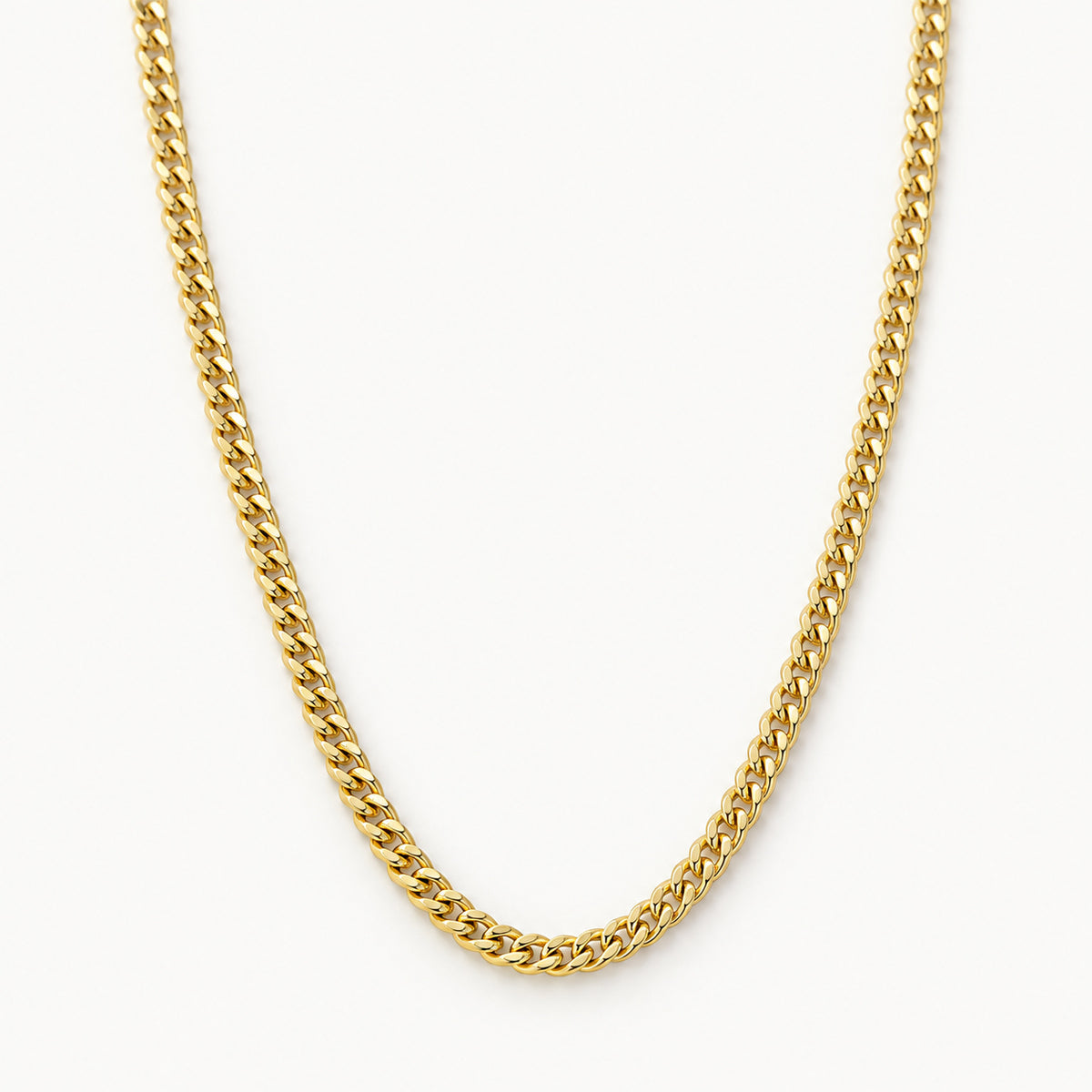 Curb Chain — Gold — white background