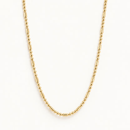 Ball and Bar Chain — Gold — white background