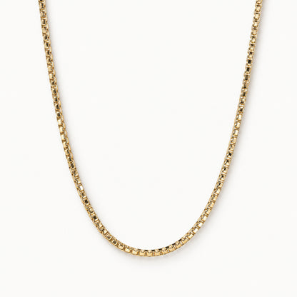 Box Chain — Gold — white background
