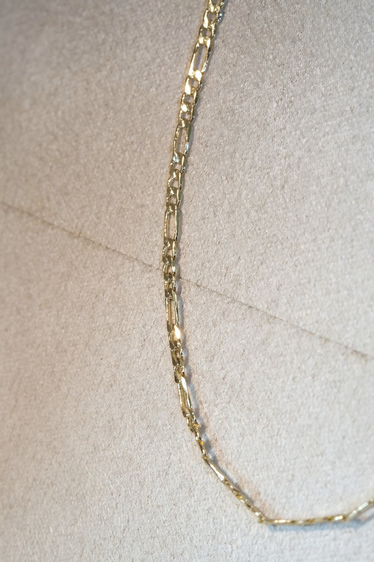 Figaro Chain — Gold — edited real-life photo