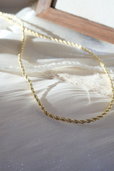Twisted Rope Chain — Gold — edited real-life photo