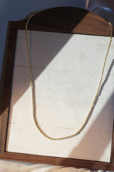 Twisted Rope Chain — Gold — edited real-life photo