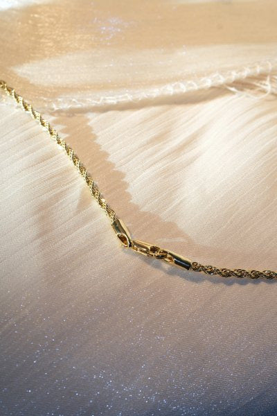 Twisted Rope Chain — Gold — edited real-life photo