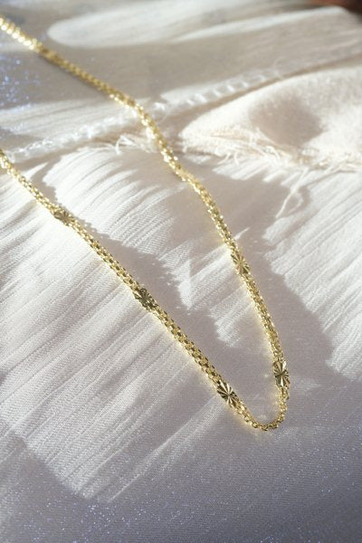 Textured Station Chain — Gold — edited real-life photo