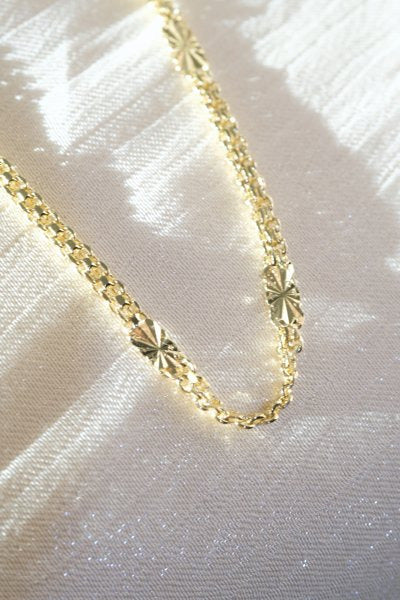 Textured Station Chain — Gold — edited real-life photo