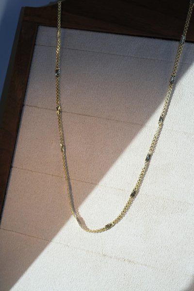 Textured Station Chain — Gold — edited real-life photo