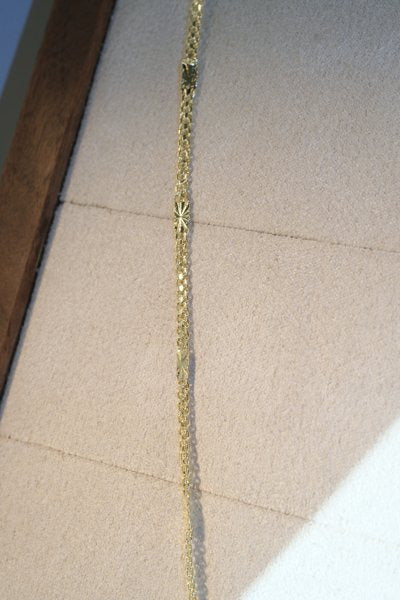 Textured Station Chain — Gold — edited real-life photo