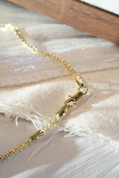 Textured Station Chain — Gold — edited real-life photo