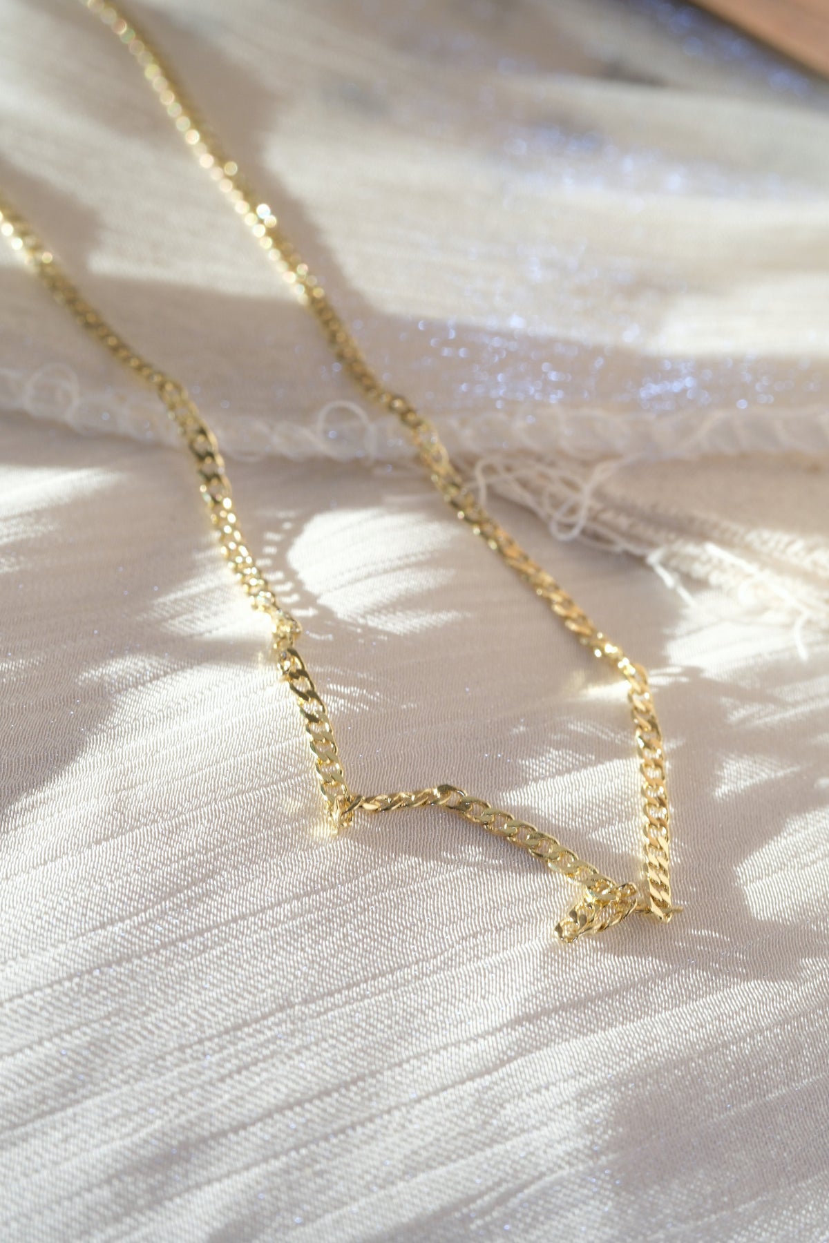 Classic Curb Chain — Gold — edited real-life photo