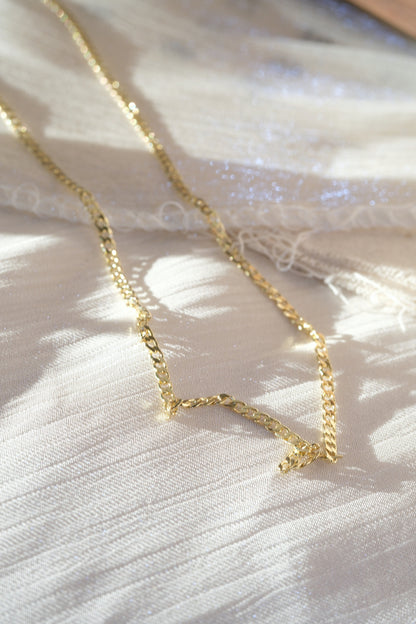 Classic Curb Chain — Gold — edited real-life photo