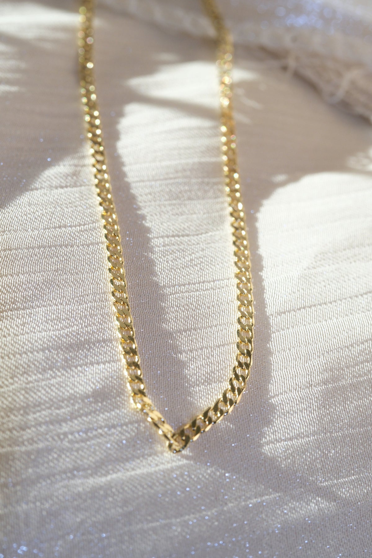 Classic Curb Chain — Gold — edited real-life photo