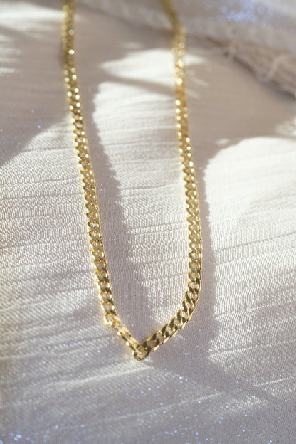 Classic Curb Chain — Gold — edited real-life photo
