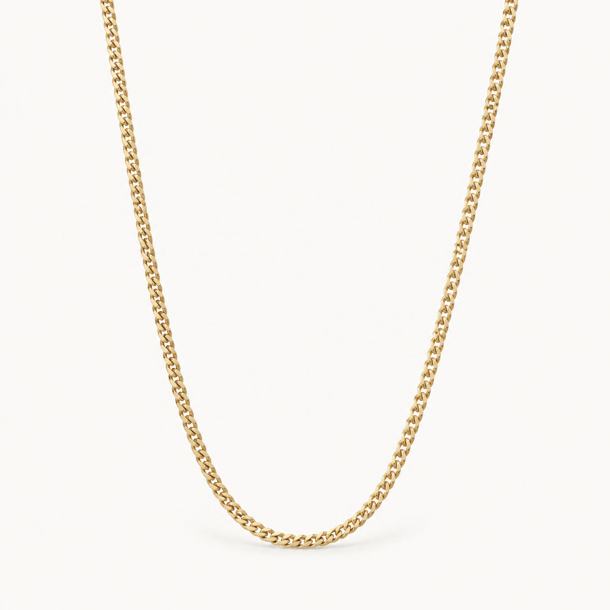 Classic Curb Chain — Gold — white background