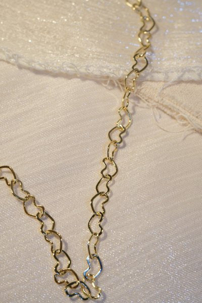 Heart Link Chain — Gold — edited real-life photo