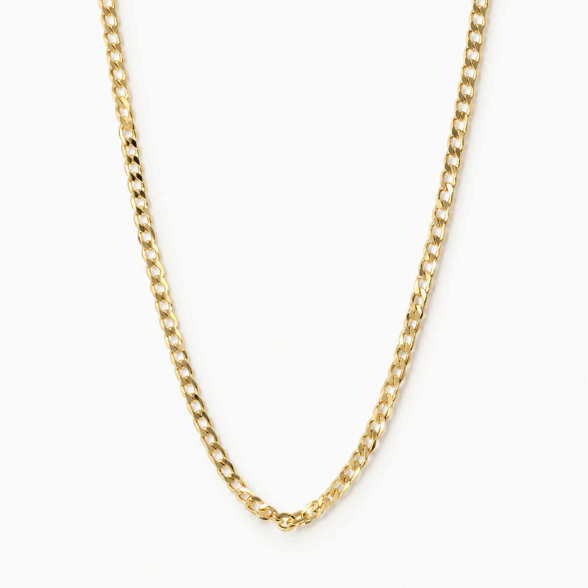 Oval Curb Chain — Gold — white background