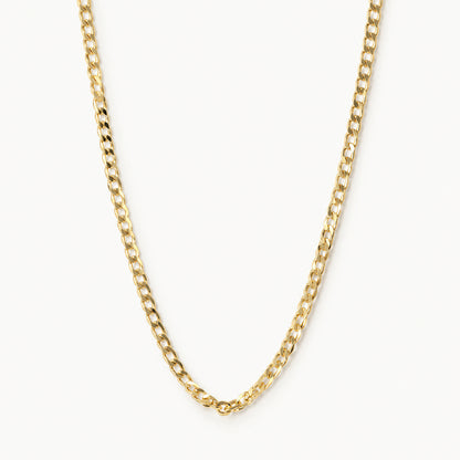 Oval Curb Chain — Gold — white background