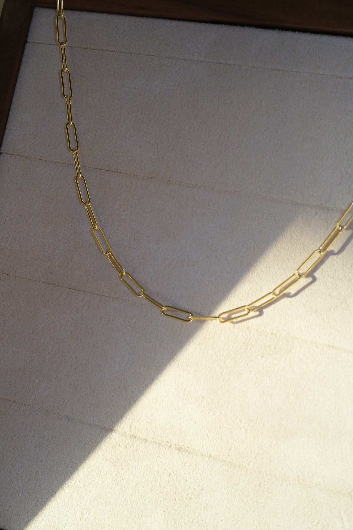 Paperclip Chain — Gold — edited real-life photo