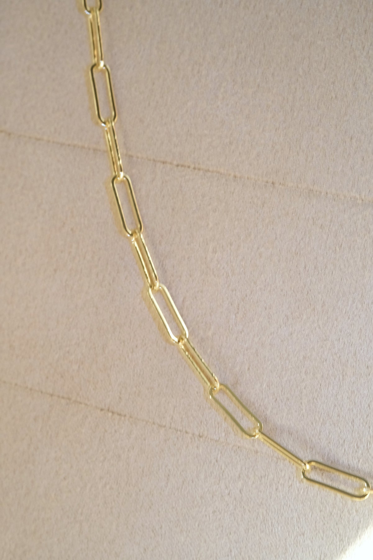 Paperclip Chain — Gold — edited real-life photo