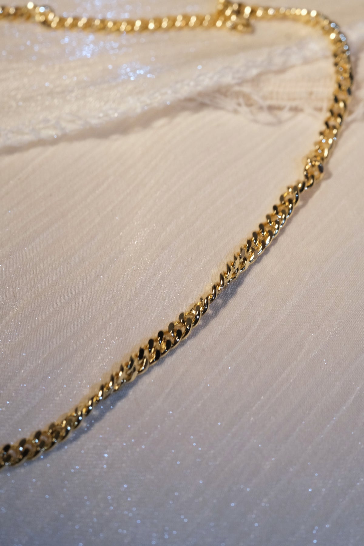 Polished Curb Chain — Gold — edited real-life photo