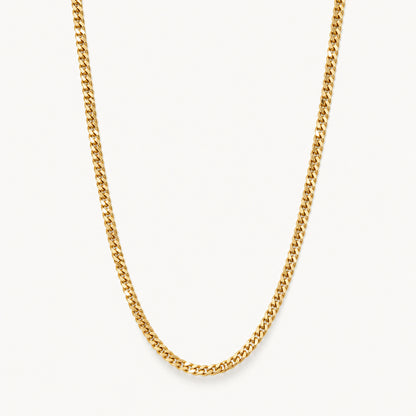 Polished Curb Chain — Gold — white background