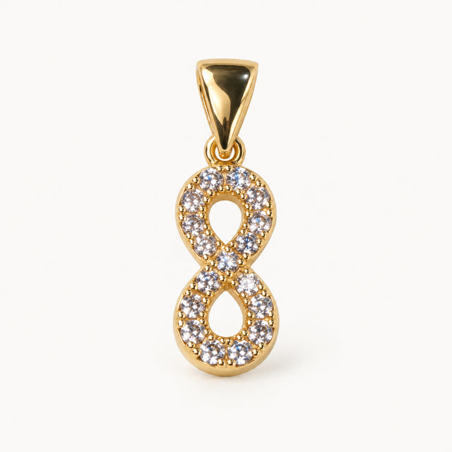 Infinity CZ Pendant — Gold