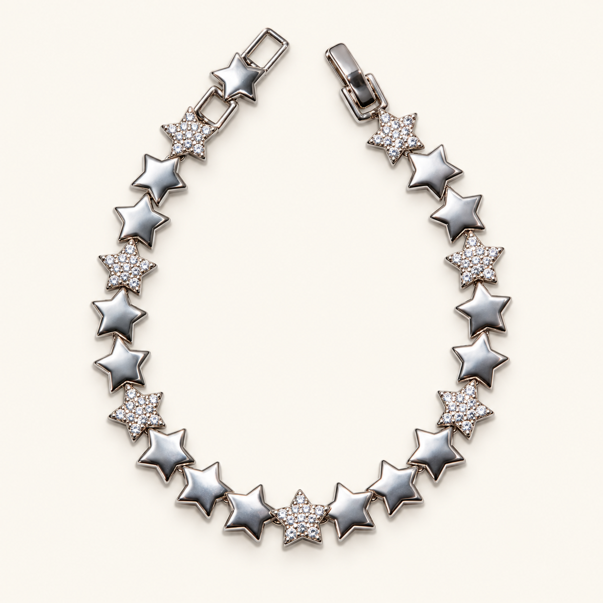 Stella Star Link Bracelet — Silver Tone — white background product photo