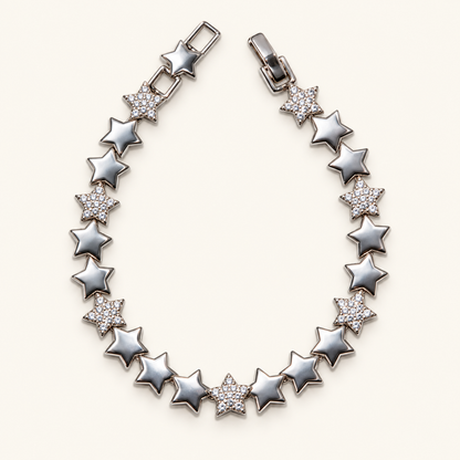 Stella Star Link Bracelet — Silver Tone — white background product photo