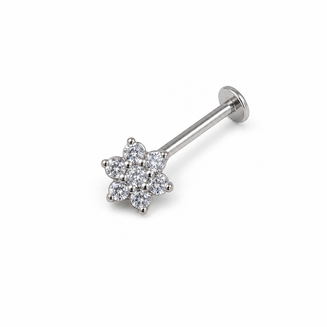 Cluster Flower Flat Back Labret