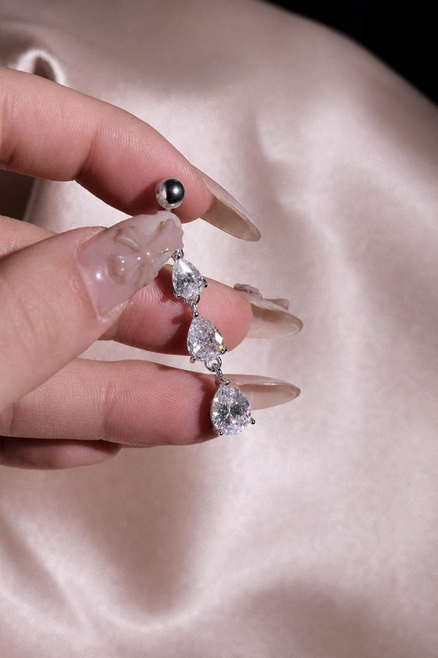 Three Teardrop Belly Ring